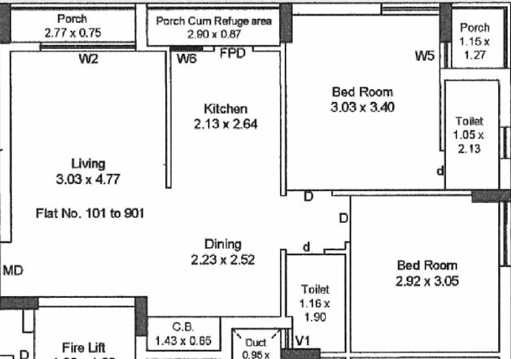 2 BHK Flat in Madhav Akshar Prime in Mavdi, Rajkot - Image 925456