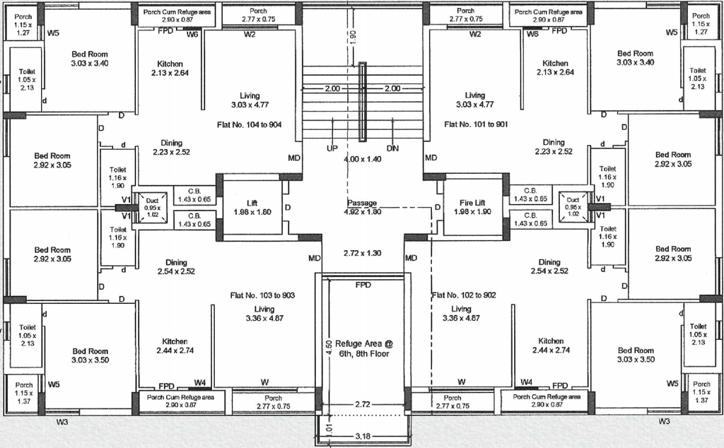 Floor Plan of Madhav Akshar Prime in Mavdi, Rajkot - Image 420569