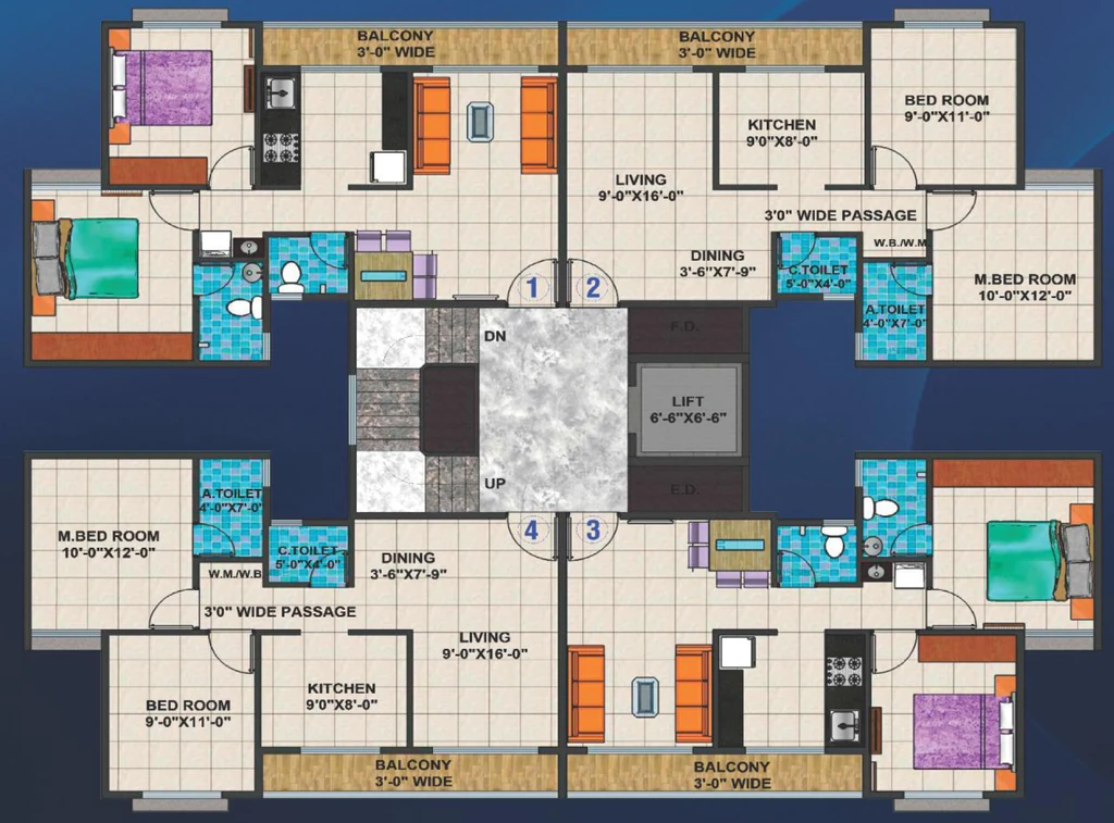 Floor Plan of Arihant Anchal in Chaukhan, Jodhpur - Image 420917