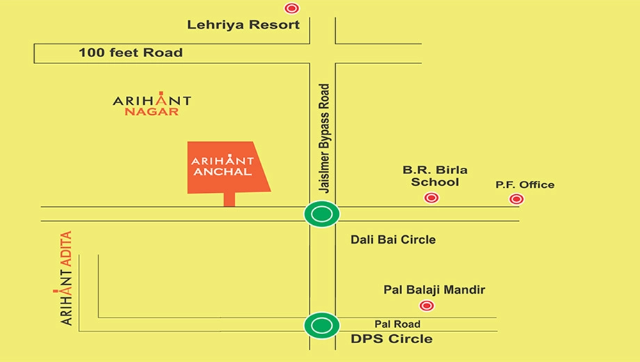 Location of Arihant Anchal in Chaukhan, Jodhpur - Image 420916