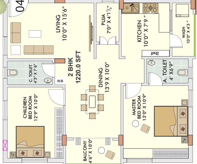2 BHK Flat in Mega Green Avenues in Gollapudi, Vijayawada - Image 925484