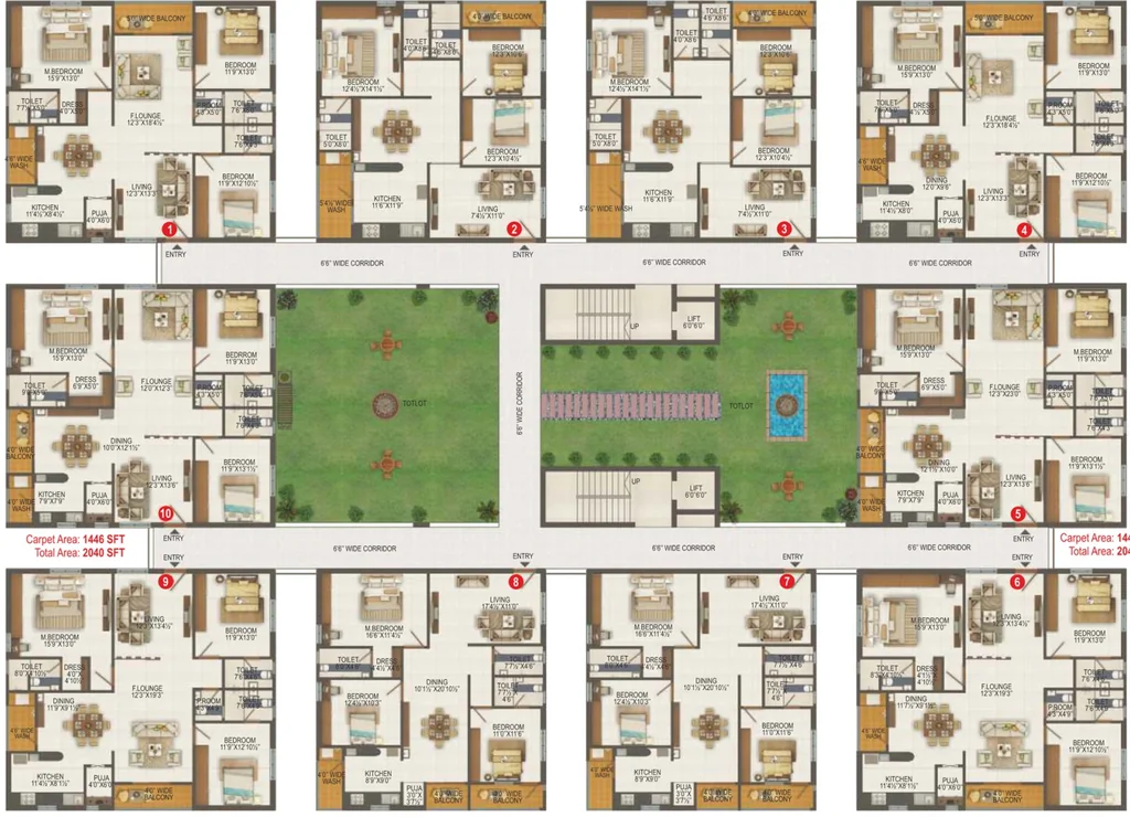 Floor Plan of Northface Grandeur in Gollapudi, Vijayawada - Image 420653