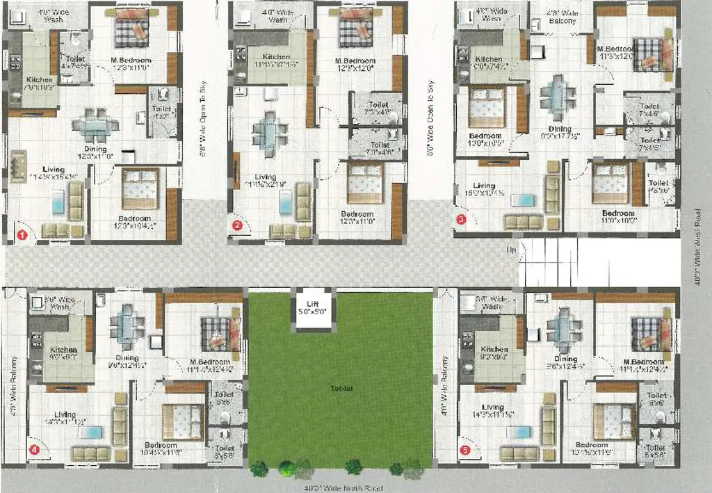 Floor Plan of NVR Sri Mahalakshmi Nilayam in Gollapudi, Vijayawada - Image 420665