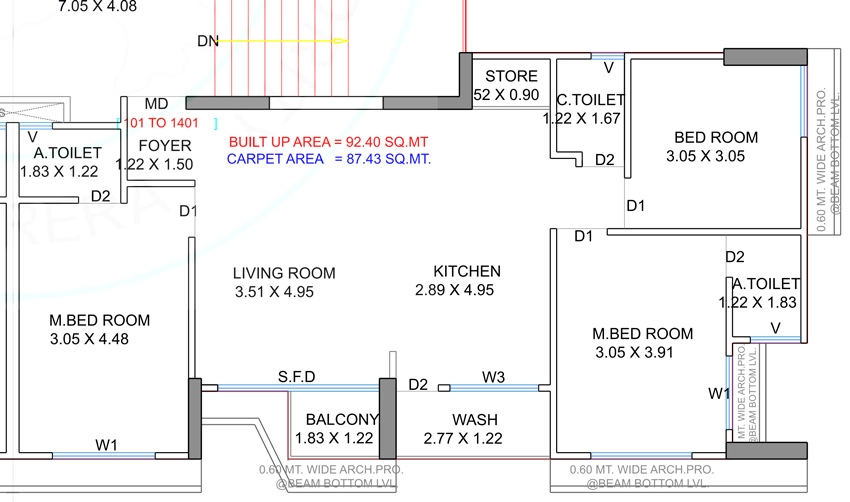 3 BHK Flat in Amideep Valley in Nana Varachha, Surat - Image 925501