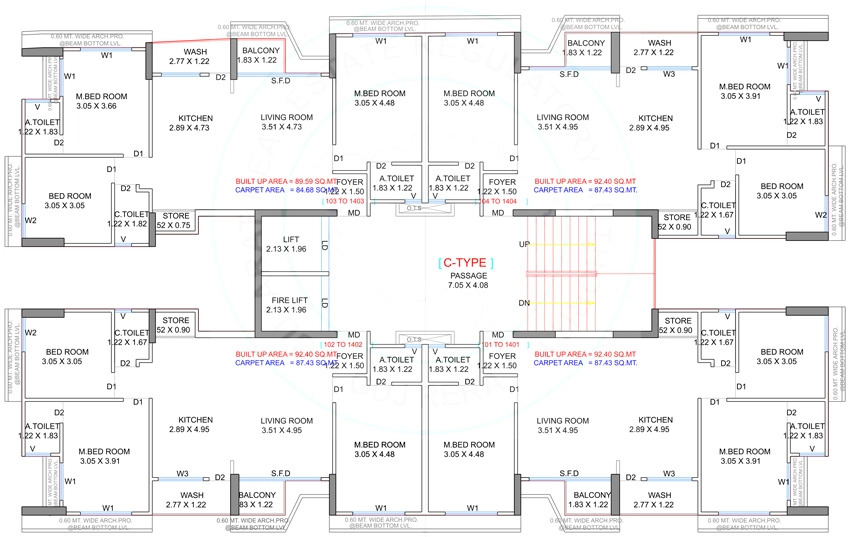Floor Plan of Amideep Valley in Nana Varachha, Surat - Image 420671