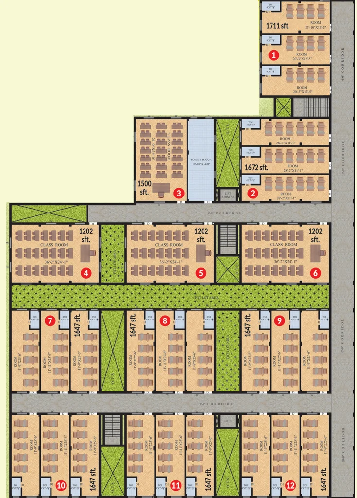 Floor Plan of Pavan Towers in Nidamanuru, Vijayawada - Image 420675