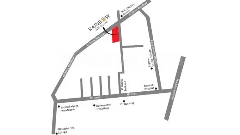 Location of Rainbow NM Square in Gunadala, Vijayawada - Image 420687