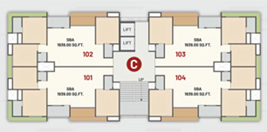 Floor Plan of Hare Krishna Liviano in Uttran, Surat - Image 420682