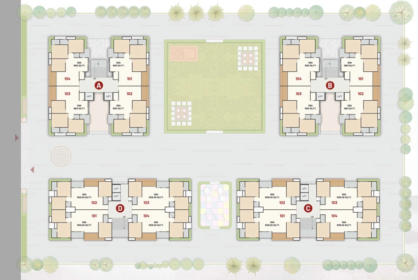 Master Plan of Hare Krishna Liviano in Uttran, Surat - Image 420683