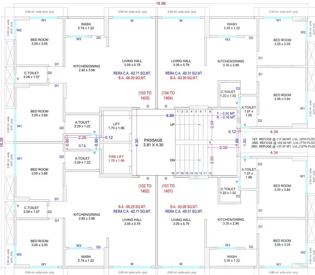 Floor Plan of Fifad Altin Heights in Pasodara, Surat - Image 420697