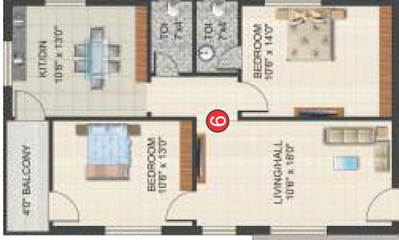 2 BHK Flat in Siri Vamsis Mandava Mansion in Edupugallu, Vijayawada - Image 925513