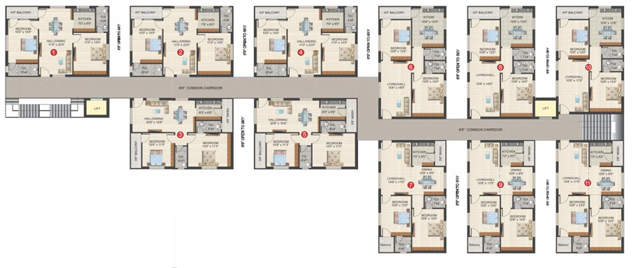Floor Plan of Siri Vamsis Mandava Mansion in Edupugallu, Vijayawada - Image 420709