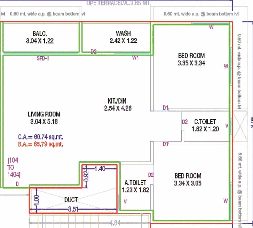 2 BHK Flat in Victoria Sanskruti in Pasodara, Surat - Image 925514