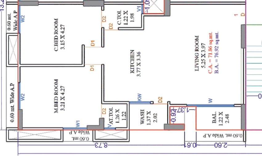 2 BHK Flat in Ganesha Nirvana Liberty in Mota Varachha, Surat - Image 925517