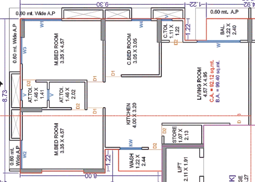 3 BHK Flat in Ganesha Nirvana Liberty in Mota Varachha, Surat - Image 925518