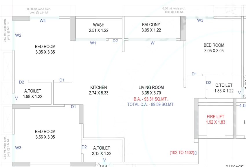 3 BHK Flat in Madhavbhai Darshan Luxuria in Valak, Surat - Image 925520