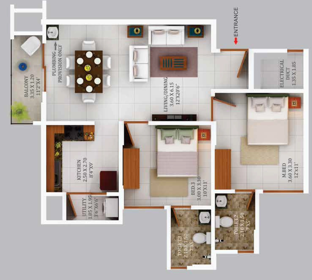 2 BHK Flat in Confident Arina in Aakkulam, Thiruvananthapuram - Image 925535