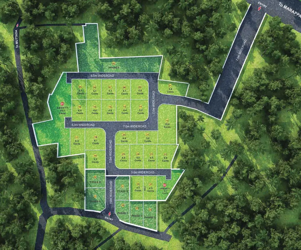 Master Plan of iCloudHomes The 44 Club in Muttada, Thiruvananthapuram - Image 420825