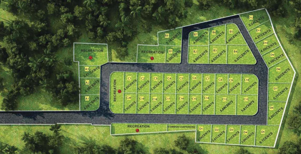 Master Plan of iCloudHomes Under The Blue Sky in Mangalapuram, Thiruvananthapuram - Image 420846