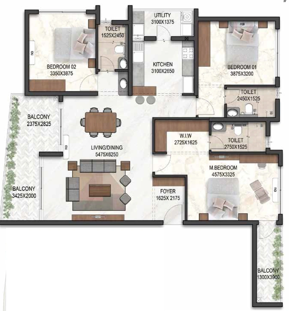 3 BHK Flat in icloudHomes Where Dreams Begin in Pattom, Thiruvananthapuram - Image 925574