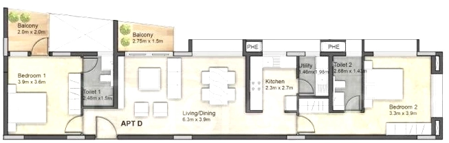2 BHK Flat in Muthoot Homez Akkulam in Aakkulam, Thiruvananthapuram - Image 925749