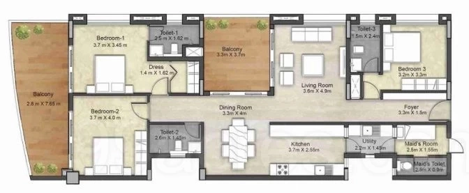 3 BHK Flat in Muthoot Homez Akkulam in Aakkulam, Thiruvananthapuram - Image 925751
