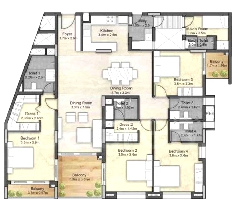 3 BHK Flat in Muthoot Homez Akkulam in Aakkulam, Thiruvananthapuram - Image 925755