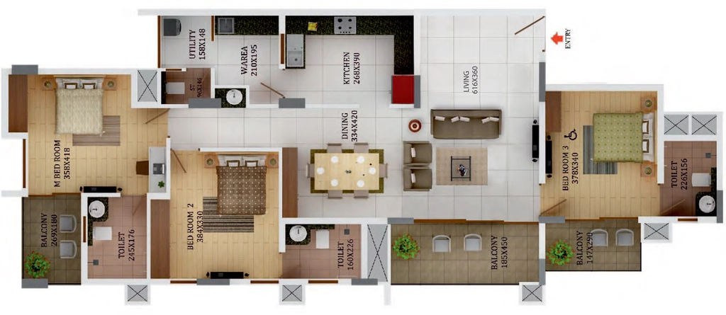 3 BHK Flat in Muthoot Homez Kowdiar in Kowdiar, Thiruvananthapuram - Image 925744