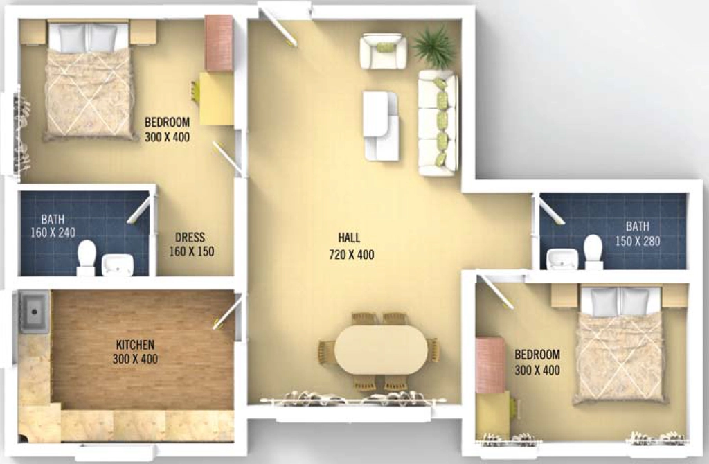 2 BHK Flat in VKL Santhi Homes in Pothencode, Thiruvananthapuram - Image 925738