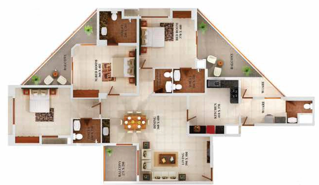 3 BHK Flat in VKL Towers in Kazhakootam, Thiruvananthapuram - Image 925791