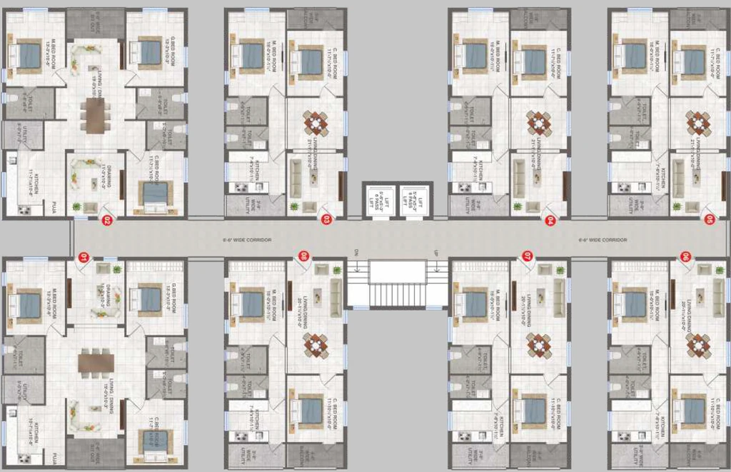 Floor Plan of Amacon Chalasani Township in Nunna, Vijayawada - Image 420742