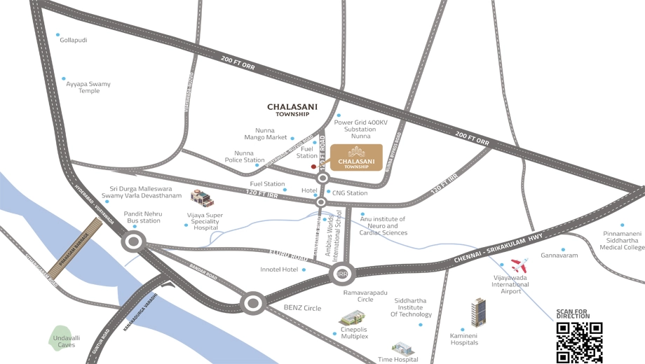 Location of Amacon Chalasani Township in Nunna, Vijayawada - Image 420741