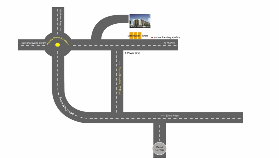 Location of Lordvens Sri Sai Balaji Enclave in Nunna, Vijayawada - Image 420747