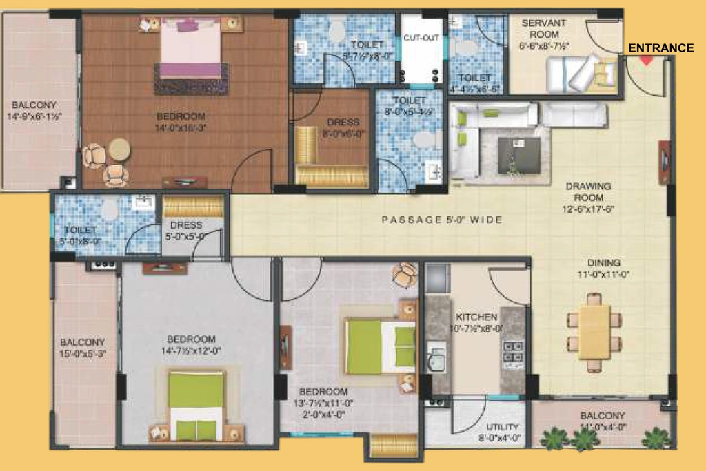 3 BHK Flat in Alokik Mayur Dhwaj Grand in Paota, Jodhpur - Image 925591