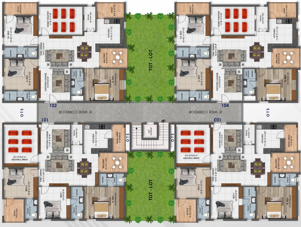 Floor Plan of Shanmukha Diamond Valley in null, Vijayawada - Image 420843