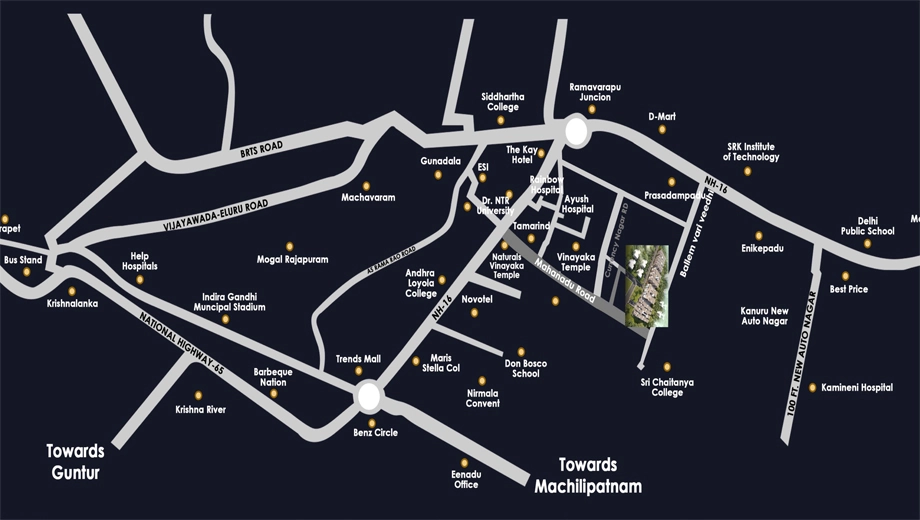 Location of Shanmukha Diamond Valley in null, Vijayawada - Image 420842