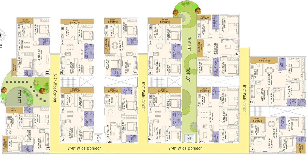 Floor Plan of SKS Royal Meadows in Patamata, Vijayawada - Image 420886