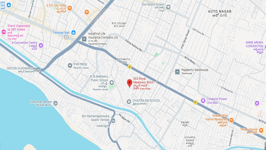 Location of SKS Royal Meadows in Patamata, Vijayawada - Image 420885