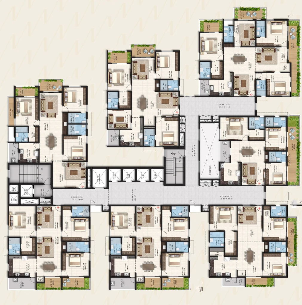 Floor Plan of Glentree Onyx in Zamistanpur, Hyderabad - Image 420969