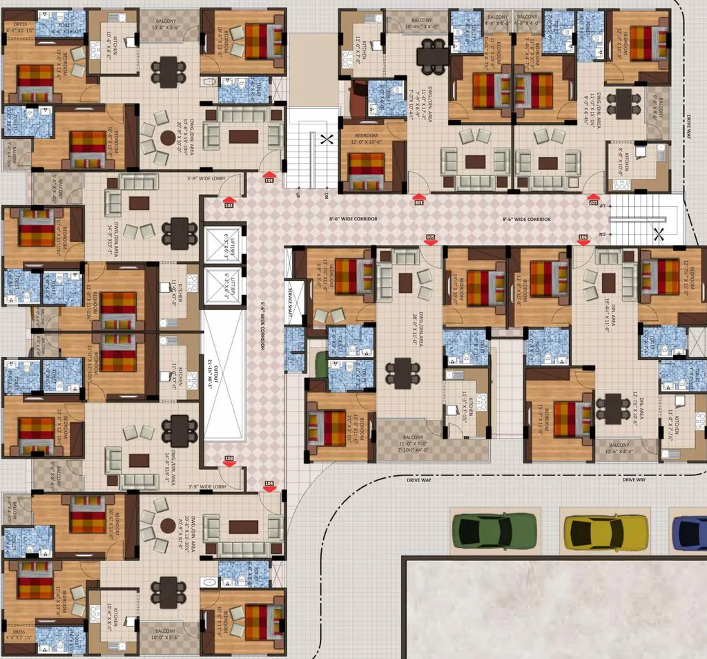 Floor Plan of Coral Golf Greens in Ratanada, Jodhpur - Image 420976