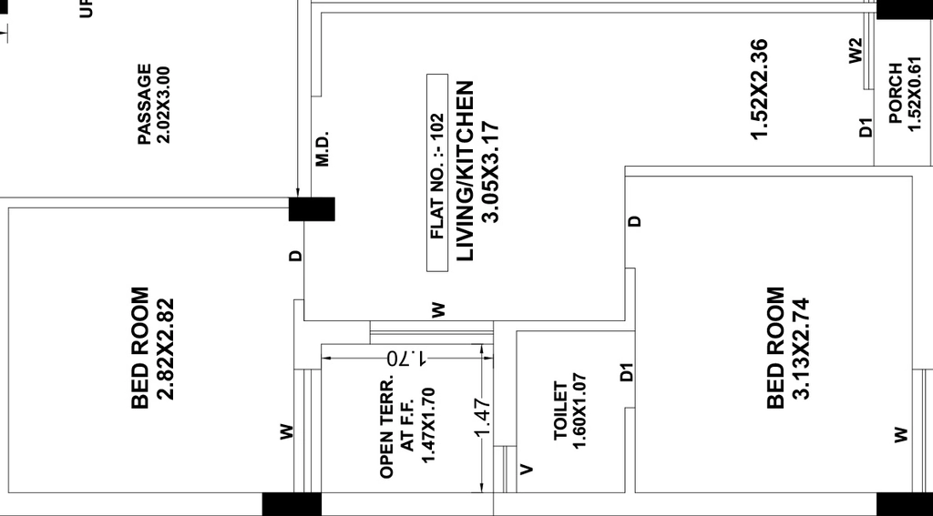 2 BHK Flat in Nilkanth Avenue in Mavdi, Rajkot - Image 925631
