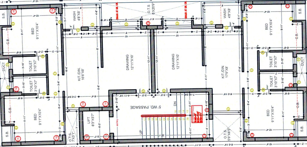Floor Plan of NJ Mantra Flats in Mavdi, Rajkot - Image 421027