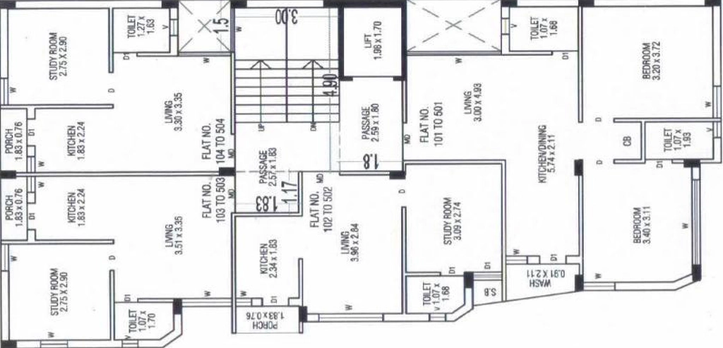 Floor Plan of Panchvati Avenue in Mavdi, Rajkot - Image 421039