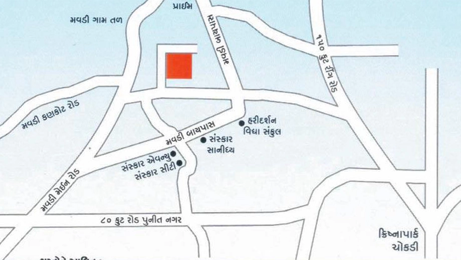 Location of Panchvati Avenue in Mavdi, Rajkot - Image 421037