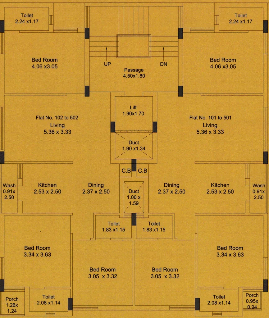 Floor Plan of Radha Silver Corner in Mavdi, Rajkot - Image 421050
