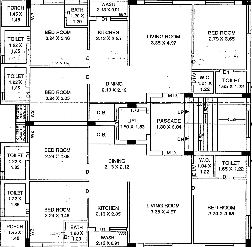 Floor Plan of Radhe Krishna Vraj Palace in Mavdi, Rajkot - Image 421069