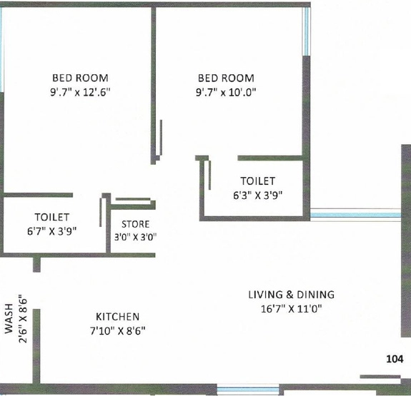 2 BHK Flat in Radhe Maruti Parisar in Mavdi, Rajkot - Image 925642