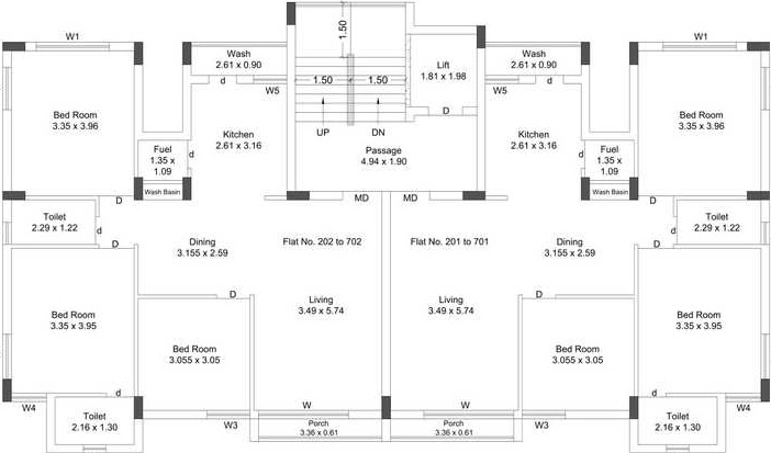 Floor Plan of Radhe Rivera View in Mota Mava, Rajkot - Image 421085