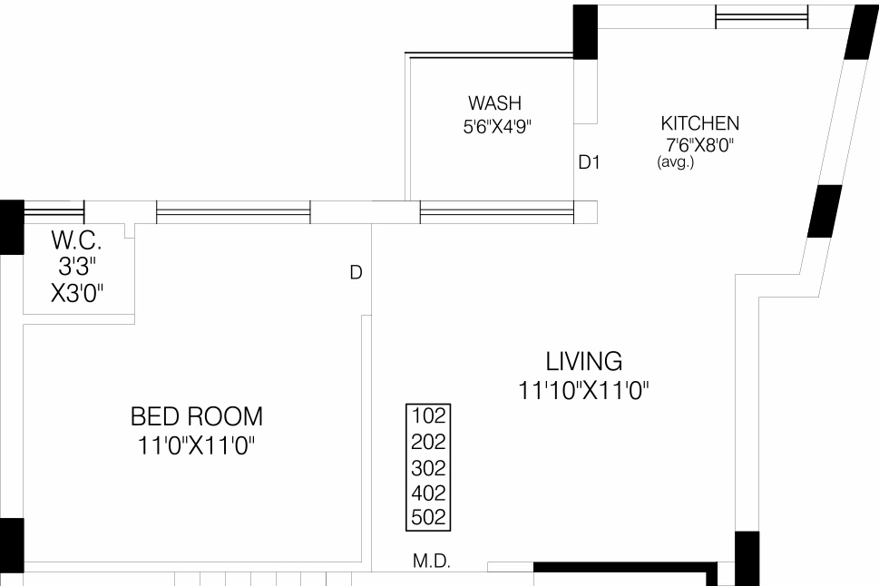 1 BHK Flat in Ashvinbhai Rushi Avenue in Mavdi, Rajkot - Image 925650