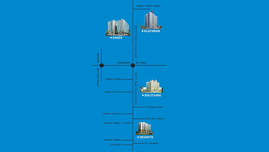Location of Vijaylaxmi Heights in null, Jodhpur - Image 421137